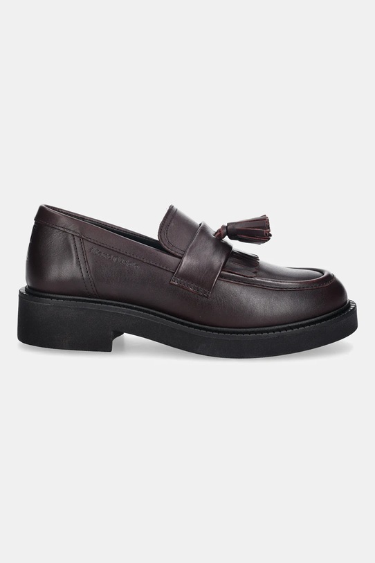 Marc O'Polo mokasyny skórzane Perla 50818513207134 bordowy AW25