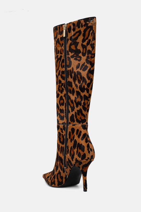 Παπούτσια Δερμάτινες μπότες Guess GRESSAY FLFGSS.LEA11.LEOPA καφέ