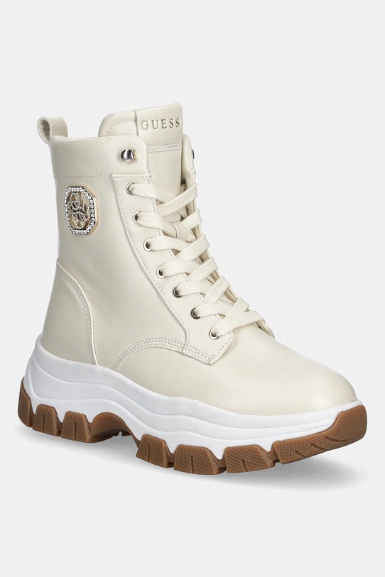 Guess botki BENZON imitacja skóry licowej beżowy FLFBNZ.ELE12.CREAM