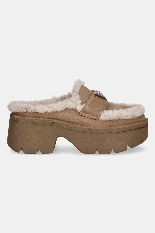 Παντόφλες Guess BRIDEEN FLFBRI.ESU06.NATU μπεζ AW25