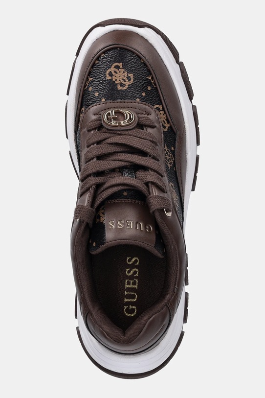 Guess sneakersy BERRETT2 brązowy FLFBRT.PEL12.BROWN