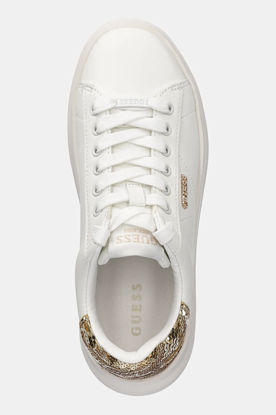 Δερμάτινα αθλητικά παπούτσια Guess ELBINA10 λευκό FLFE10.ELE12.WHIGO