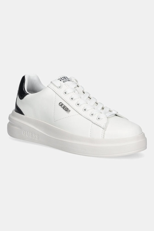 Guess sneakersy skórzane ELBINA10 imitacja skóry licowej biały FLFE10.PEL12.WHIBL