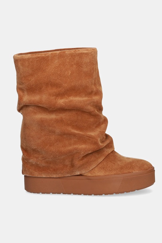 Guess śniegowce zamszowe GUINNA FLFGUI.SUE10.TAN brązowy AW25