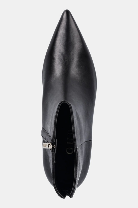 Guess botki skórzane HALISA czarny FLFHAL.LEA10.BLACK