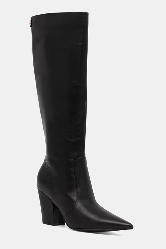 Guess kozaki skórzane NARIEL słupek czarny FLFNRL.LEA11.BLACK