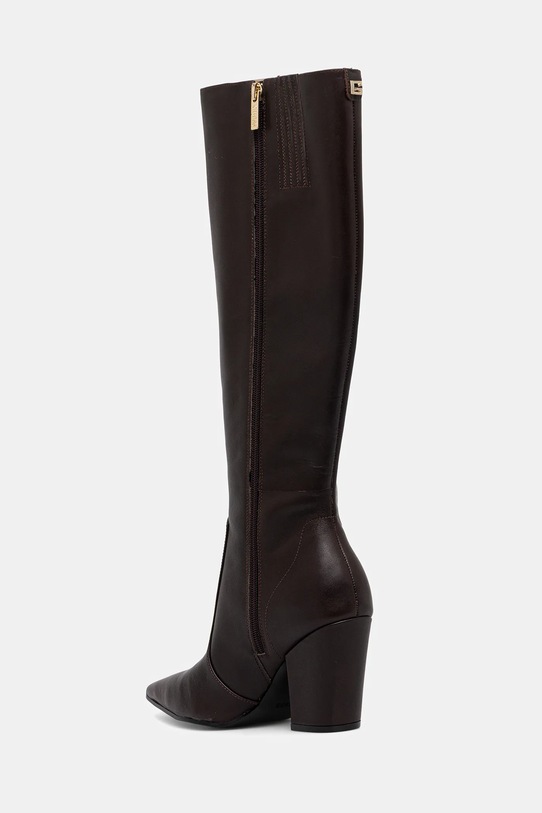 Obuwie Guess kozaki skórzane NARIEL FLFNRL.LEA11.BROWN brązowy