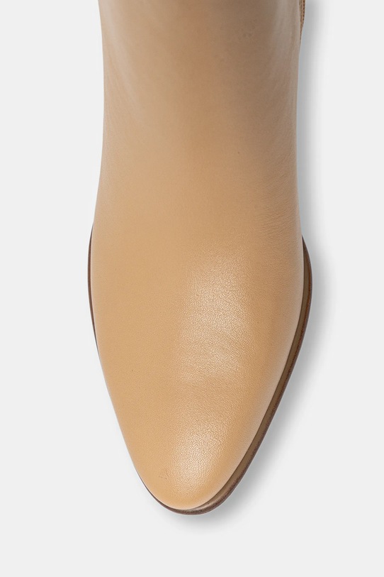 Δερμάτινες μπότες Guess PERINNA μπεζ FLFPER.LEA11.BEIGE