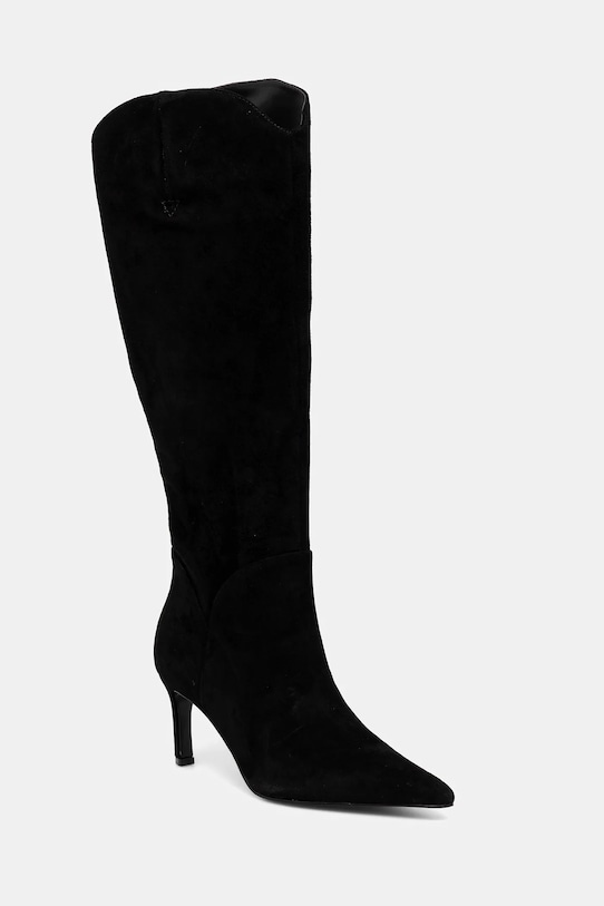 Semišové čižmy Guess PALISTA ihličkový čierna FLFPTA.SUE11.BLACK