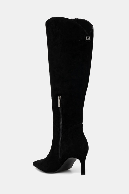 Obuwie Guess kozaki zamszowe PALISTA FLFPTA.SUE11.BLACK czarny
