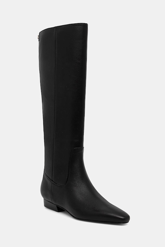 Guess kozaki skórzane SARLIE płaski czarny FLFSAR.LEA11.BLACK