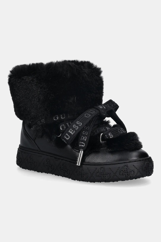 Guess śniegowce UNESSA imitacja skóry licowej czarny FLFUEK.FUR10.BLACK