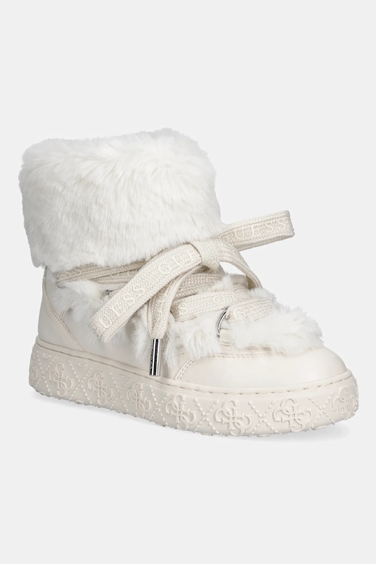 Guess śniegowce UNESSA tekstylny beżowy FLFUEK.FUR10.IVORY