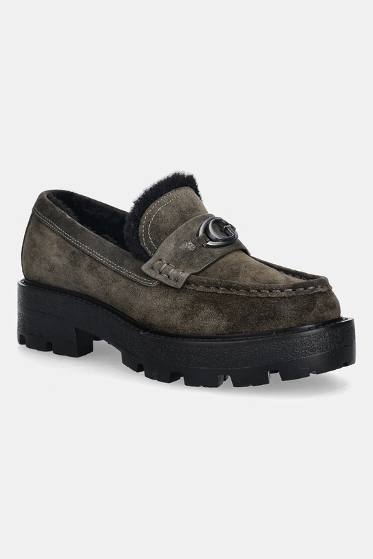 Guess mokasyny zamszowe YANIKAY platforma zielony FLFYKY.SUE14.GREEN