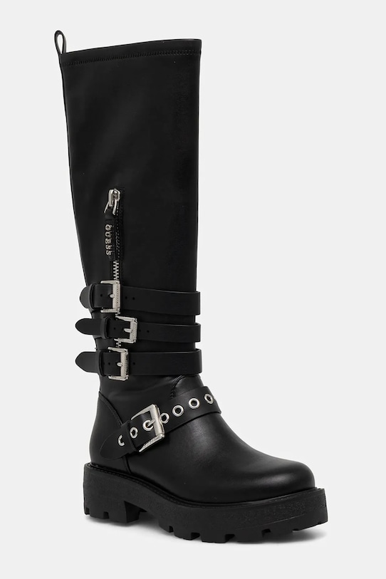 Guess cizme YANKY pana la 5 cm negru FLFYNK.ELE11.BLACK