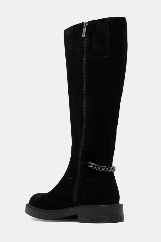 Obuwie Guess kozaki zamszowe FYONAL2 FLFYN2.LEA11.BLACK czarny