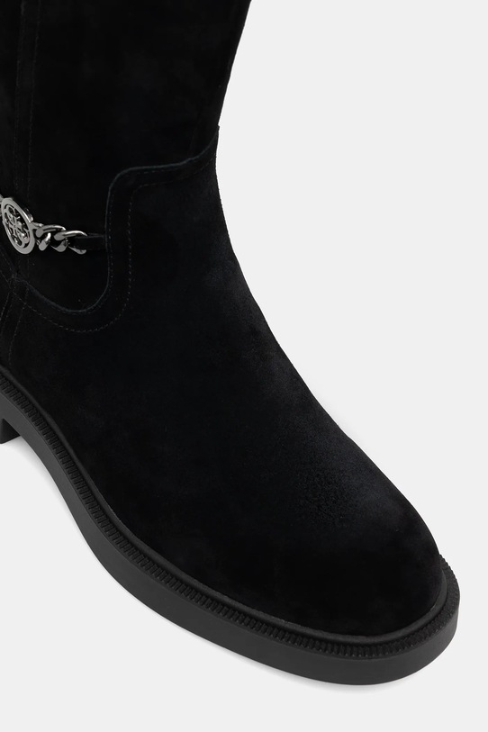 Guess kozaki zamszowe FYONAL2 czarny FLFYN2.LEA11.BLACK