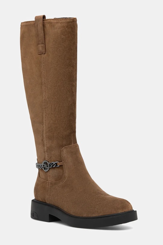 Замшевые сапоги Guess FYONAL2 замш коричневый FLFYN2.LEA11.BROWN