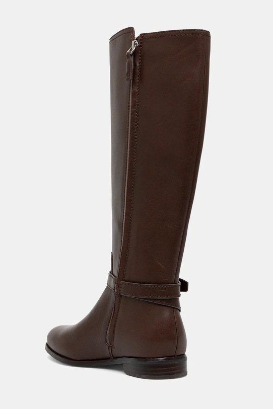 Obuwie Lauren Ralph Lauren kozaki skórzane Brooke Tll 2 802974383002.200 brązowy