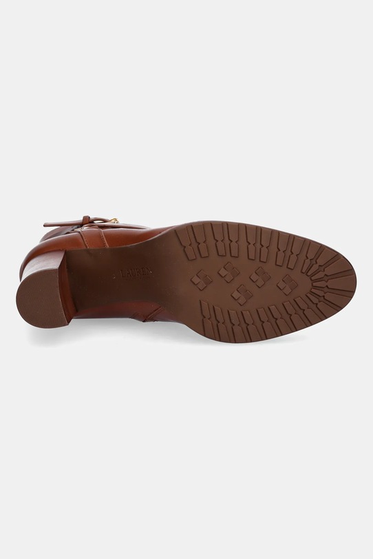 Lauren Ralph Lauren botki skórzane Cllns Bt Hl 802974385001.200 brązowy
