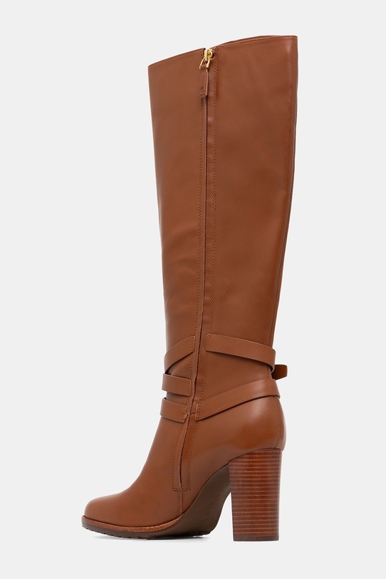 Obuwie Lauren Ralph Lauren kozaki skórzane Cllns Tl Hl 802974386001.200 brązowy