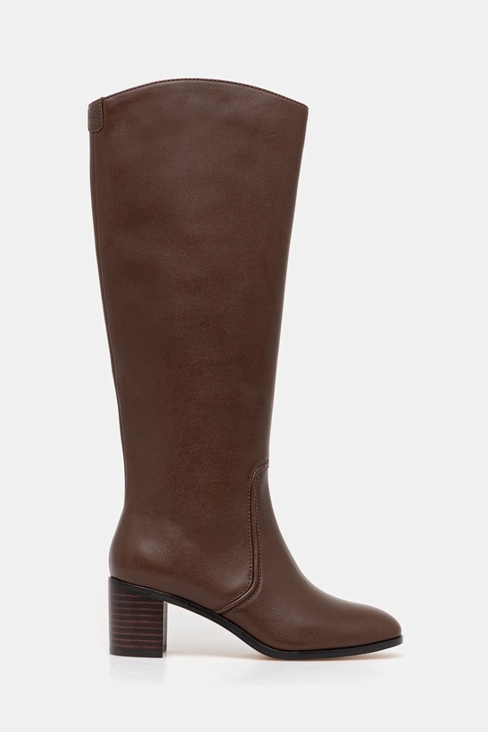 Lauren Ralph Lauren kozaki skórzane Charly 802974388002.200 brązowy AW25