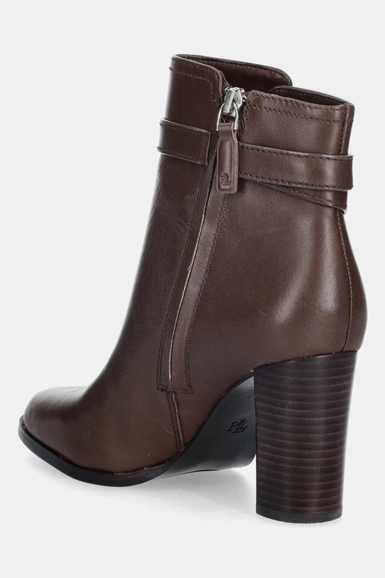 Obuwie Lauren Ralph Lauren botki skórzane Brke Bt Hl 2 802974475002.200 brązowy