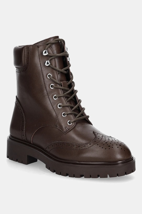 Δερμάτινες μπότες Lauren Ralph Lauren Alysn Lup Pr φλατ καφέ 802977885002.200