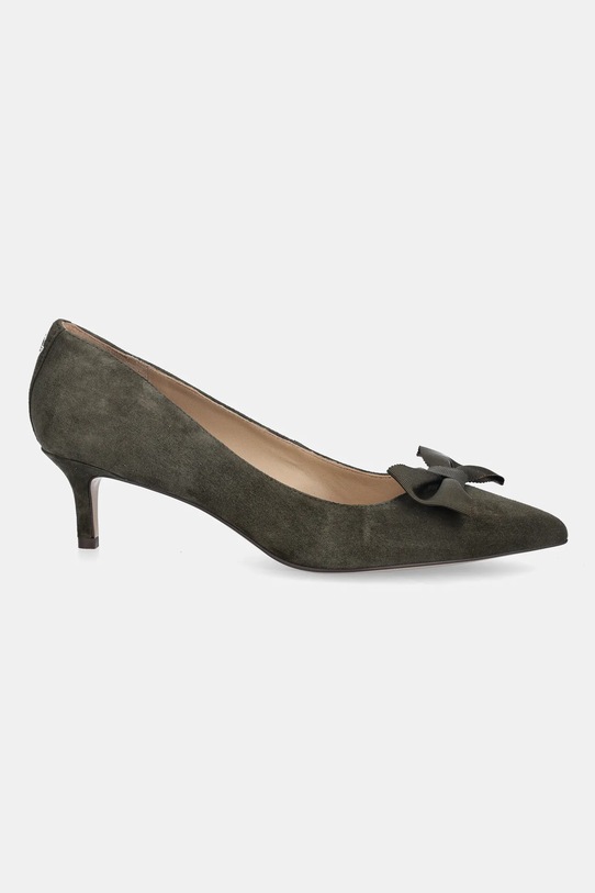 Lauren Ralph Lauren szpilki zamszowe Adrienne Bow 802980116002.301 zielony AW25