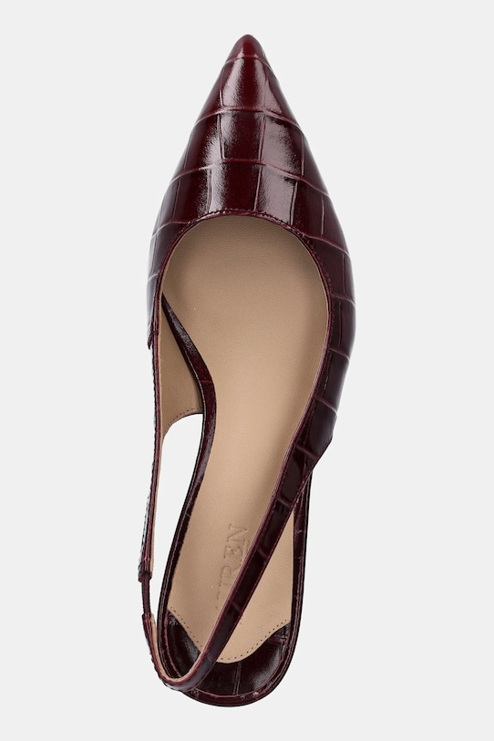 Кожени обувки с тънък ток Lauren Ralph Lauren Lolah II бордо 802980117003.600