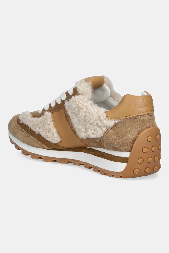 Obuwie Lauren Ralph Lauren sneakersy skórzane Dani 802980566001.101 beżowy