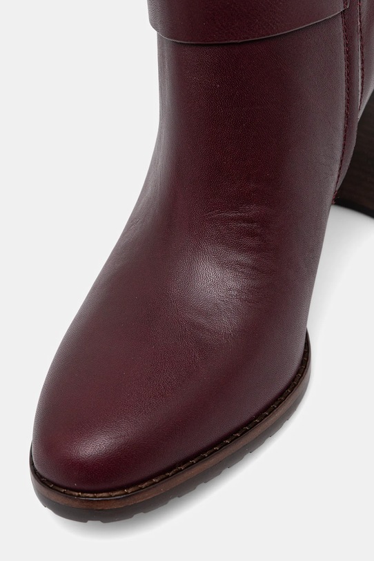Δερμάτινες μπότες Lauren Ralph Lauren Cllns Tl Hl μπορντό 802974386003.600