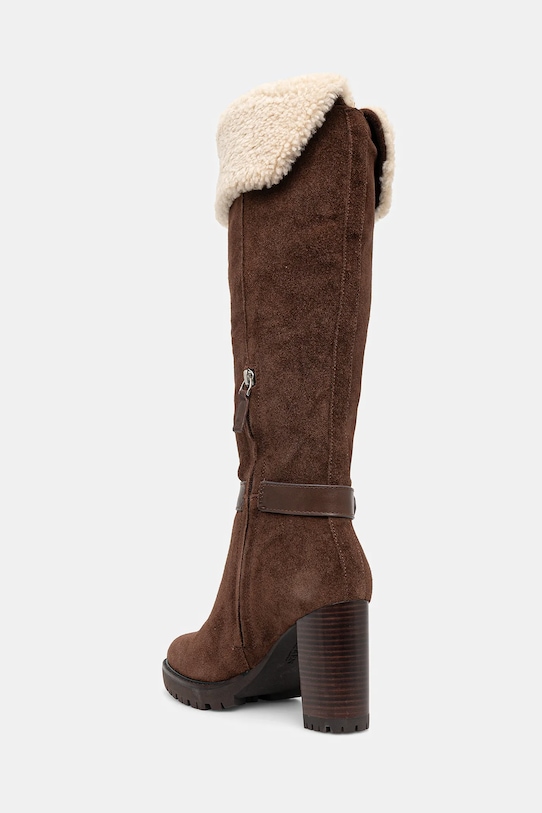 Obuwie Lauren Ralph Lauren kozaki zamszowe Tasha Tl Hl 802977893003.200 brązowy