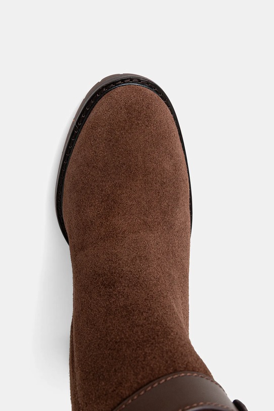 Lauren Ralph Lauren kozaki zamszowe Tasha Tl Hl brązowy 802977893003.200