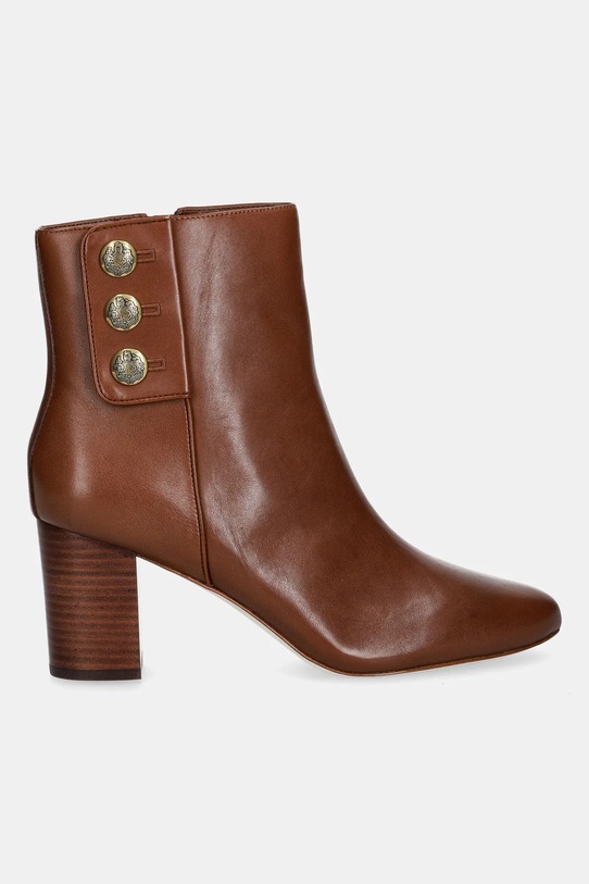 Δερμάτινες μπότες Lauren Ralph Lauren Kenndi Bt Hl 802980064001.200 καφέ AW25
