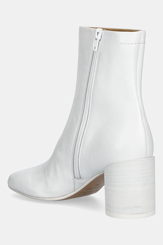 Încălțăminte MM6 Maison Margiela cizme de piele S59WU0235.P3628.T1003 alb