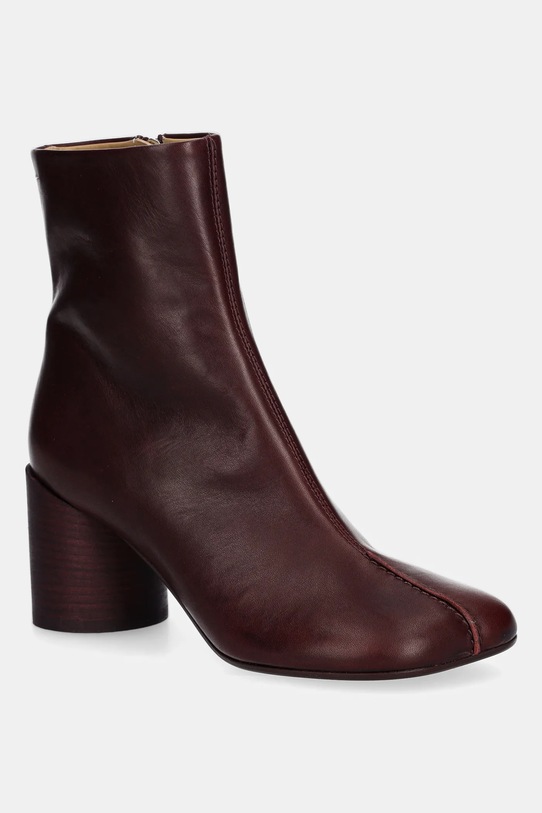 MM6 Maison Margiela leather ankle boots grain leather maroon S59WU0260.P5000.T2353