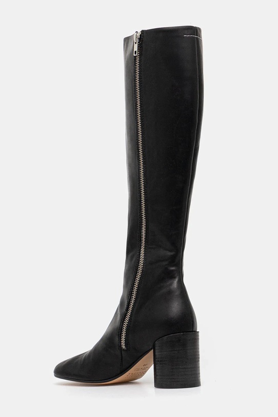 Obuwie MM6 Maison Margiela kozaki skórzane S59WW0110.P5000.T8013 czarny