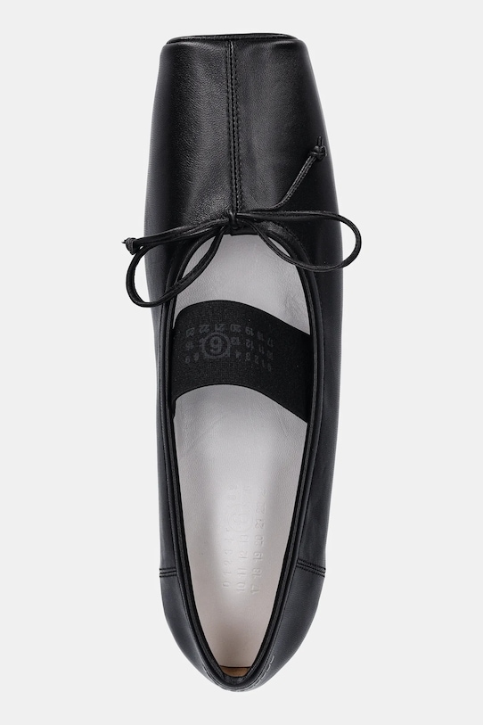MM6 Maison Margiela baleriny skórzane czarny S59WZ0103.P3628.T8013