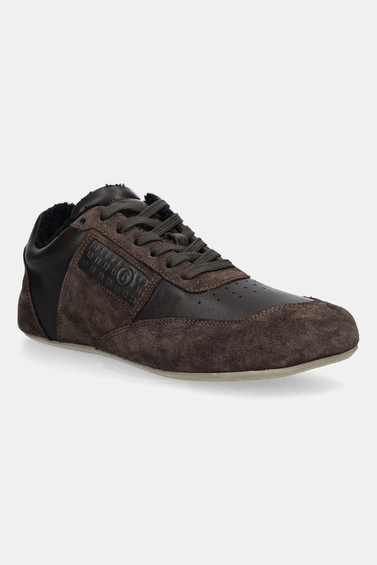 MM6 Maison Margiela sneakersy skórzane S66WS0106.P6435.T8009 czarny