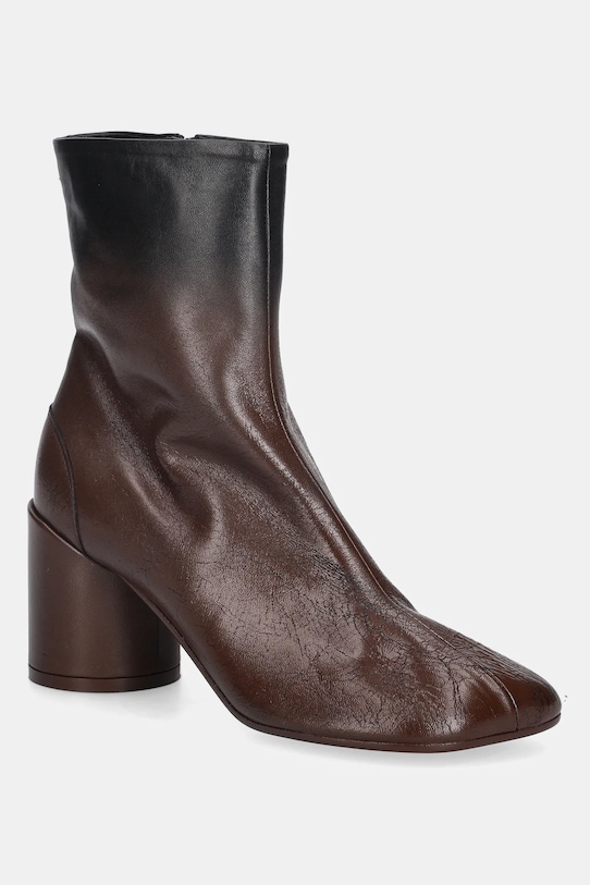 MM6 Maison Margiela leather ankle boots grain leather brown S66WU0131.P7439.HB099