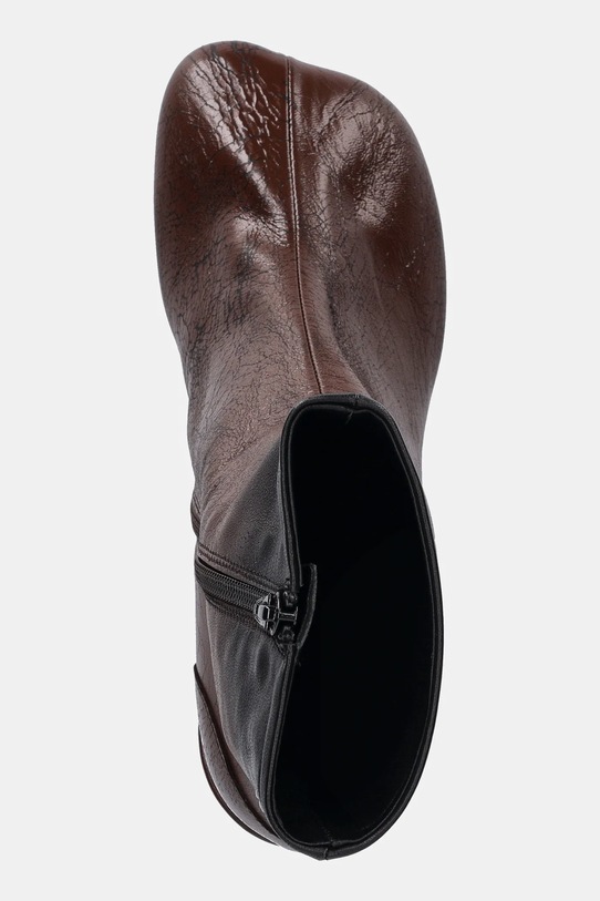 MM6 Maison Margiela botki skórzane brązowy S66WU0131.P7439.HB099