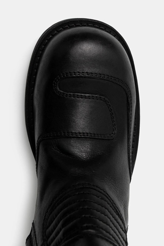 MM6 Maison Margiela kozaki skórzane czarny S66WW0100.P7431.T8013