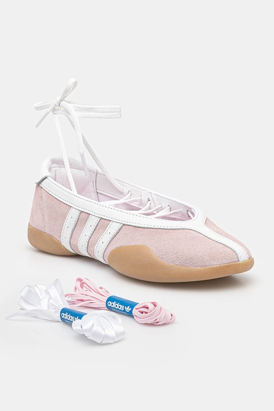 adidas Originals suede ballet flats Taekwondo Mei Ballet W grain leather pink JQ6434