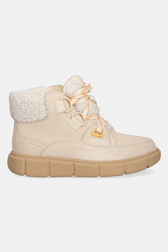 Sorel cizme din piele întoarsă SOREL EXPLORER III NW LACE WP 2077961292 bej AW25