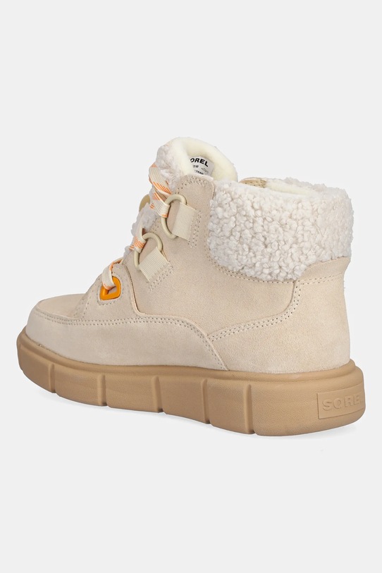 Încălțăminte Sorel cizme din piele întoarsă SOREL EXPLORER III NW LACE WP 2077961292 bej