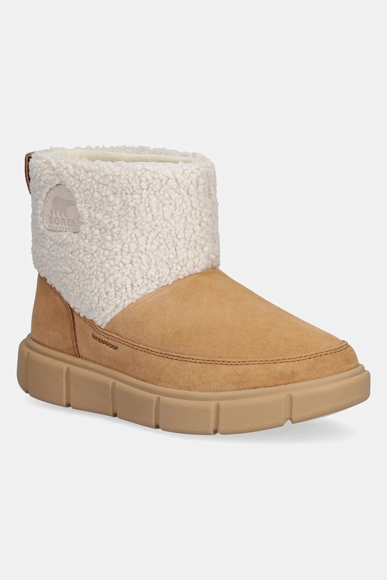 Sorel velúr hócipő SOREL EXPLORER III SLIP-ON COZY WP velúr bőr barna 2079341252
