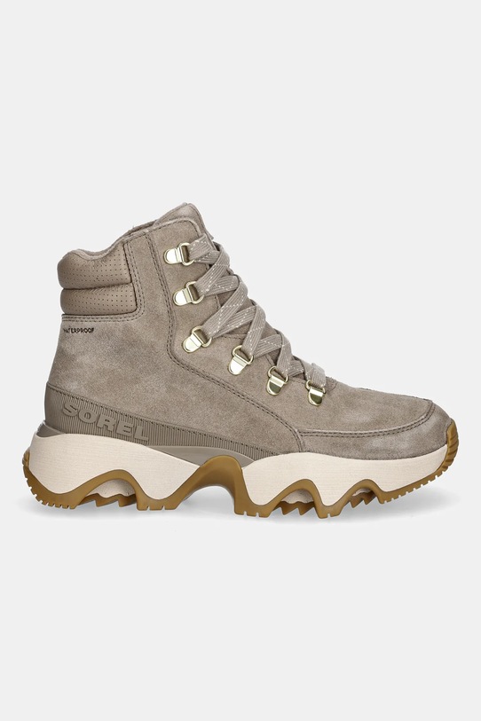Sorel cizme de zăpadă din piele întoarsă KINETIC IMPACT CONQUEST PLUS WP 2088281264 bej AW25