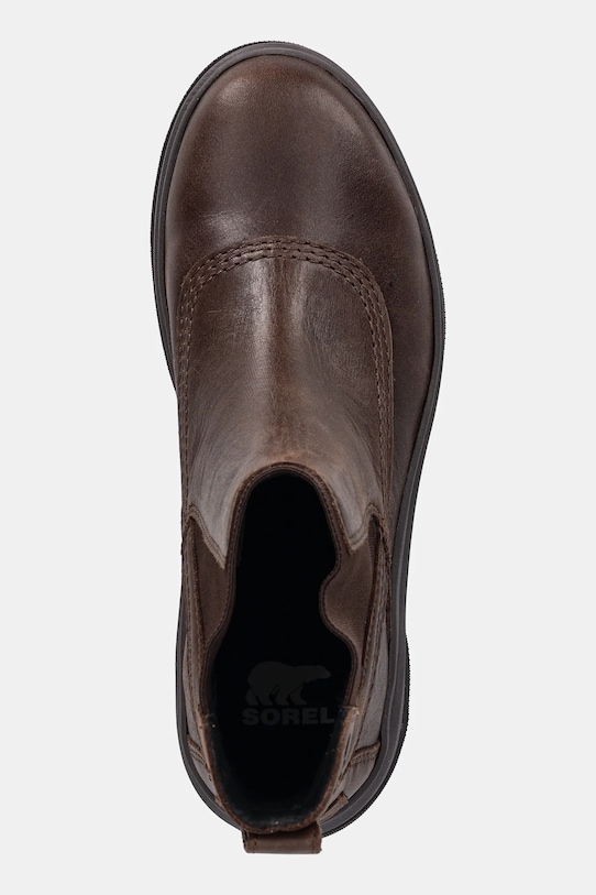 Sorel bőr bokacsizma JOAN FRWD CHELSEA barna 2138421256