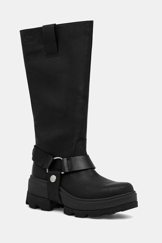 Sorel kozaki skórzane JOAN FRW TALL płaski czarny 2144861010
